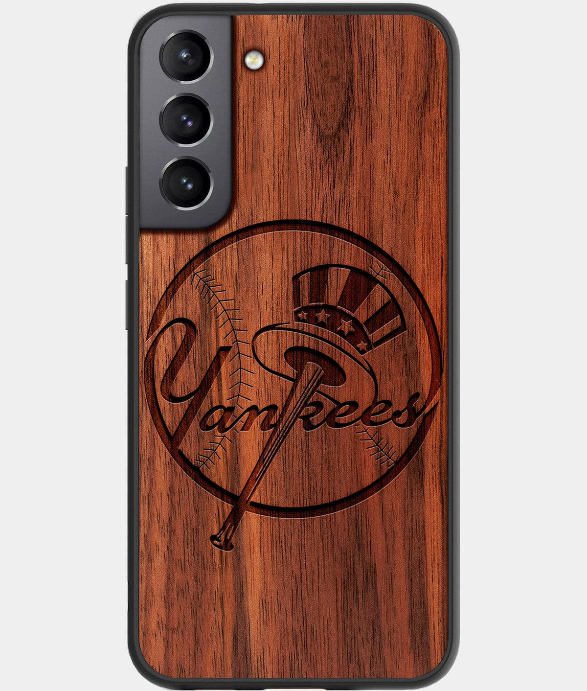Best Wood New York Yankees Samsung Galaxy S23 Case - Custom Engraved Cover - Aldergrove & Oak