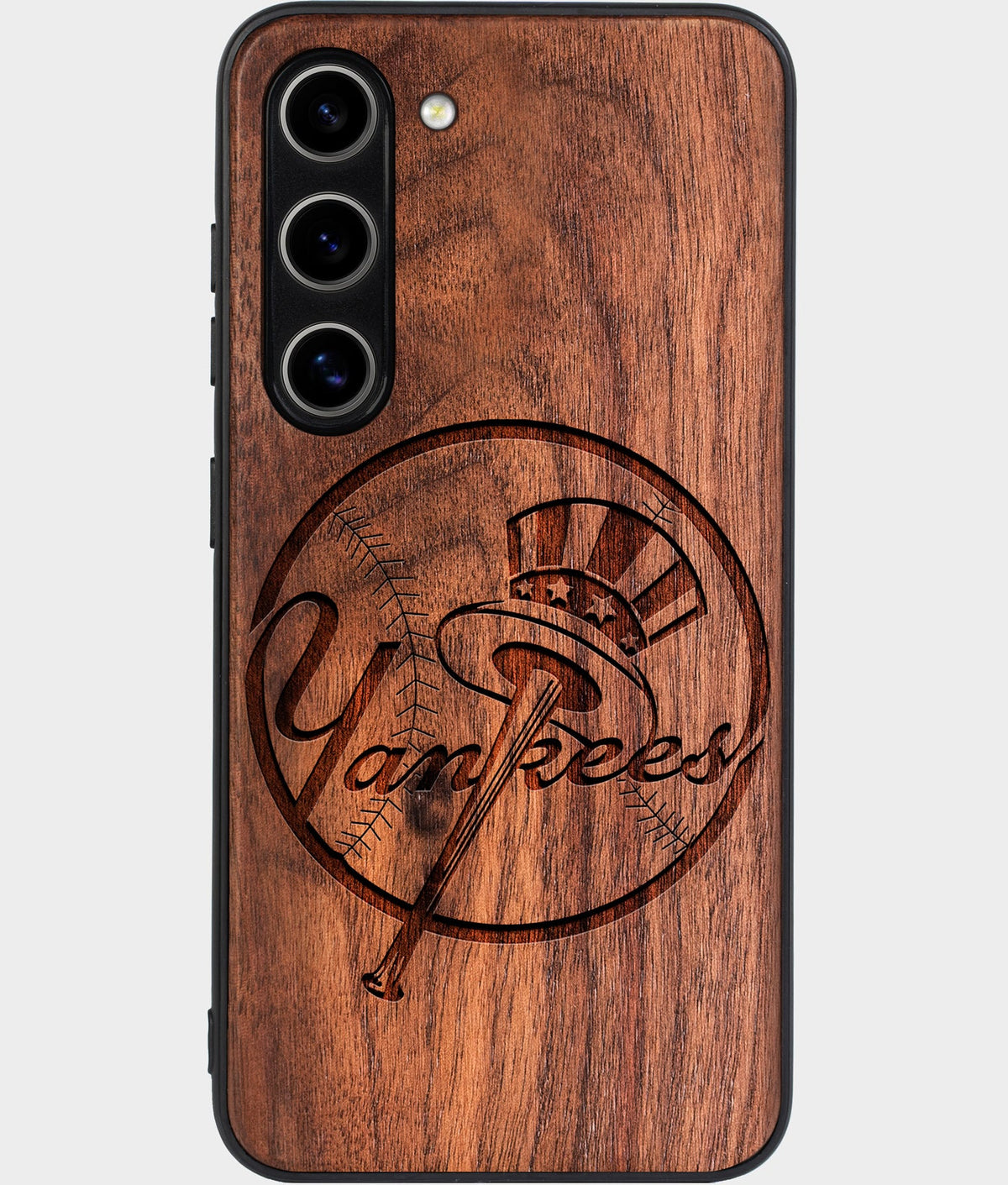 Best Wood New York Yankees Samsung Galaxy S25 Case - Custom Engraved Cover - Aldergrove & Oak