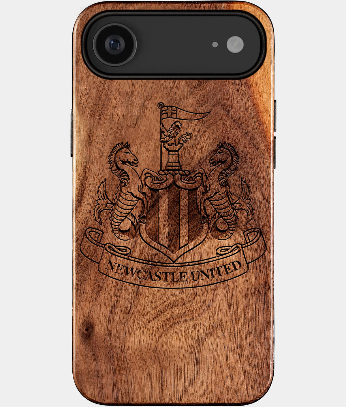 Eco-friendly Newcastle United FC iPhone 17 Air Case - Carved Wood Custom Newcastle United FC Gift For Him - Monogrammed Personalized iPhone 17 Air Cover By Aldergrove & Oak