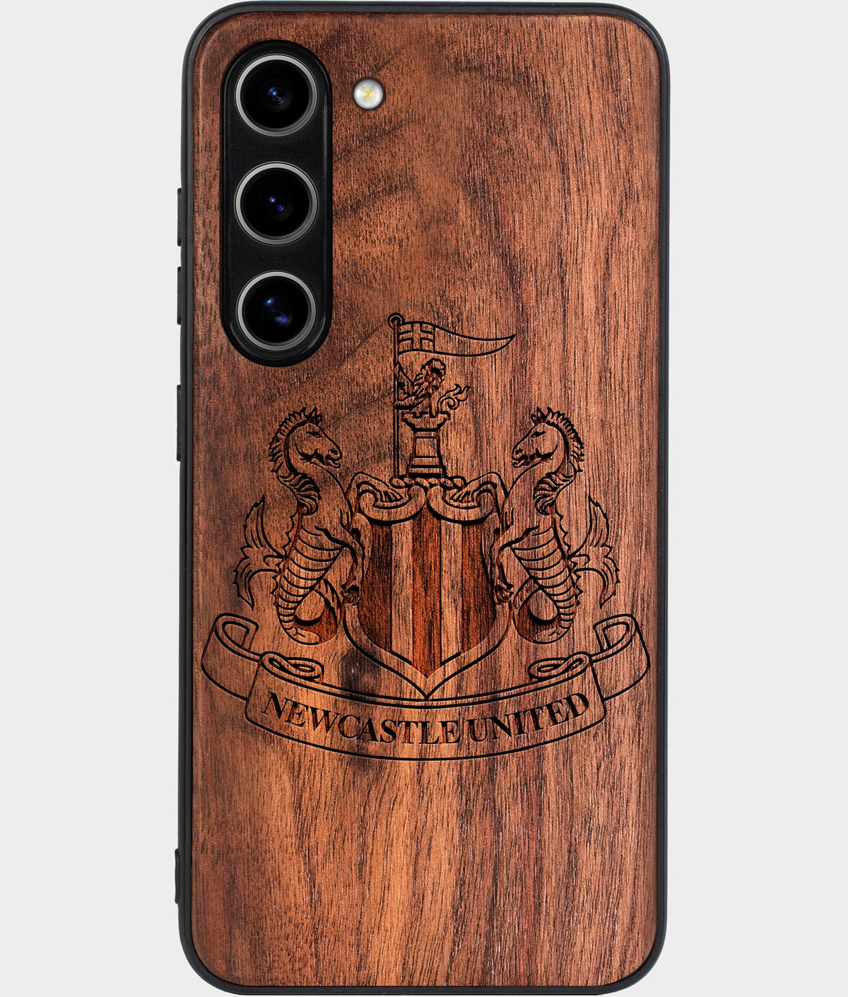 Best Wood Newcastle United F.C. Samsung Galaxy S25 Case - Custom Engraved Cover - Aldergrove & Oak