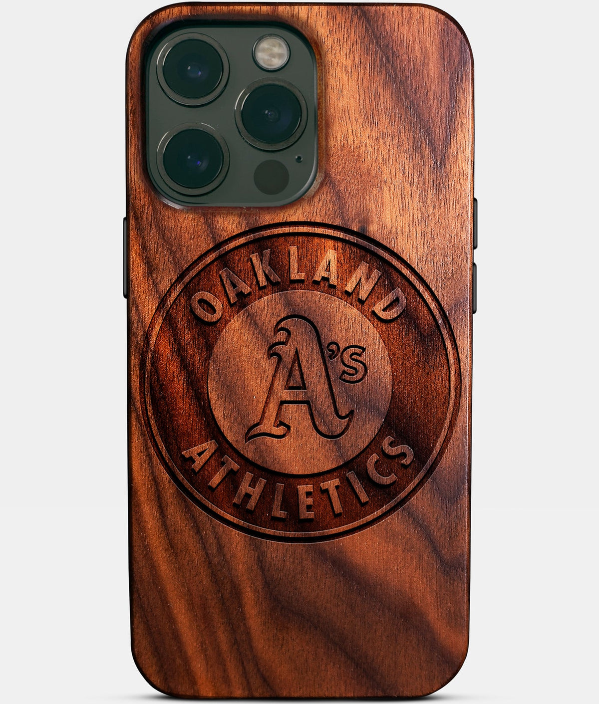 Custom Oakland Athletics iPhone 14/14 Pro/14 Pro Max/14 Plus Case - Wood Athletics Cover - Eco-friendly Oakland Athletics iPhone 14 Case - Carved Wood Custom Oakland Athletics Gift For Him - Monogrammed Personalized iPhone 14 Cover By Aldergrove & Oak