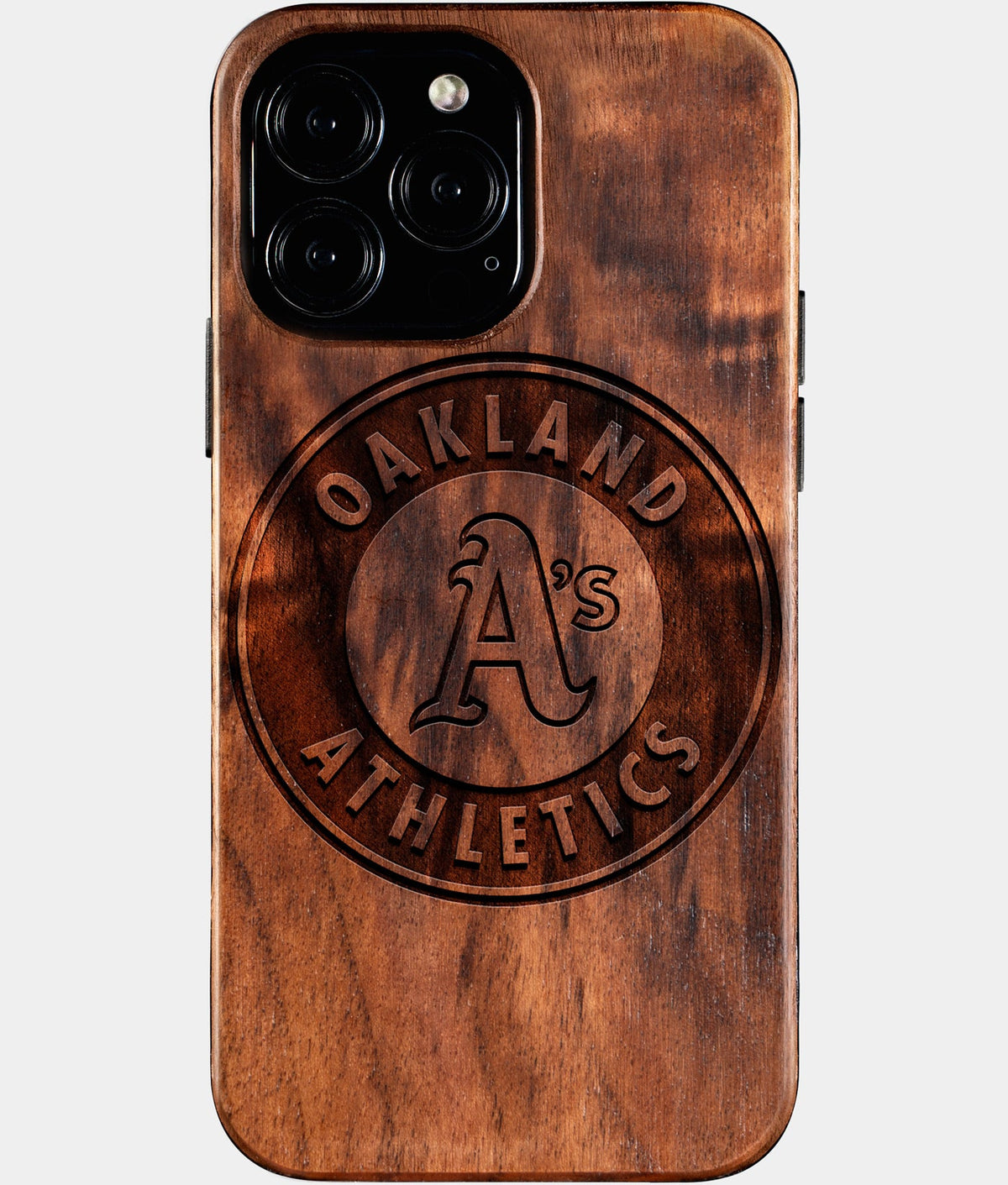 Custom Oakland Athletics iPhone 16/16 Pro/16 Pro Max/16 Plus Case - Wood Athletics Cover - Eco-friendly Oakland Athletics iPhone 16 Case - Carved Wood Custom Oakland Athletics Gift For Him - Monogrammed Personalized iPhone 16 Cover By Aldergrove & Oak