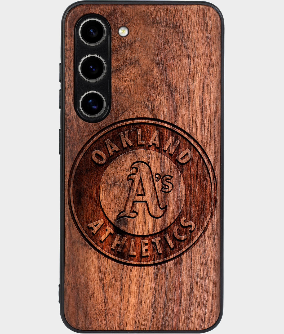 Best Wood Oakland Athletics Galaxy S24 Case - Custom Engraved Cover - Aldergrove & Oak