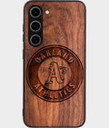 Best Wood Oakland Athletics Samsung Galaxy S26 Case - Custom Engraved Cover - Aldergrove & Oak