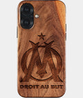 Eco-friendly Olympique De Marseille iPhone 17 Case - Carved Wood Custom Olympique De Marseille Gift For Him - Monogrammed Personalized iPhone 17 Cover By Aldergrove & Oak