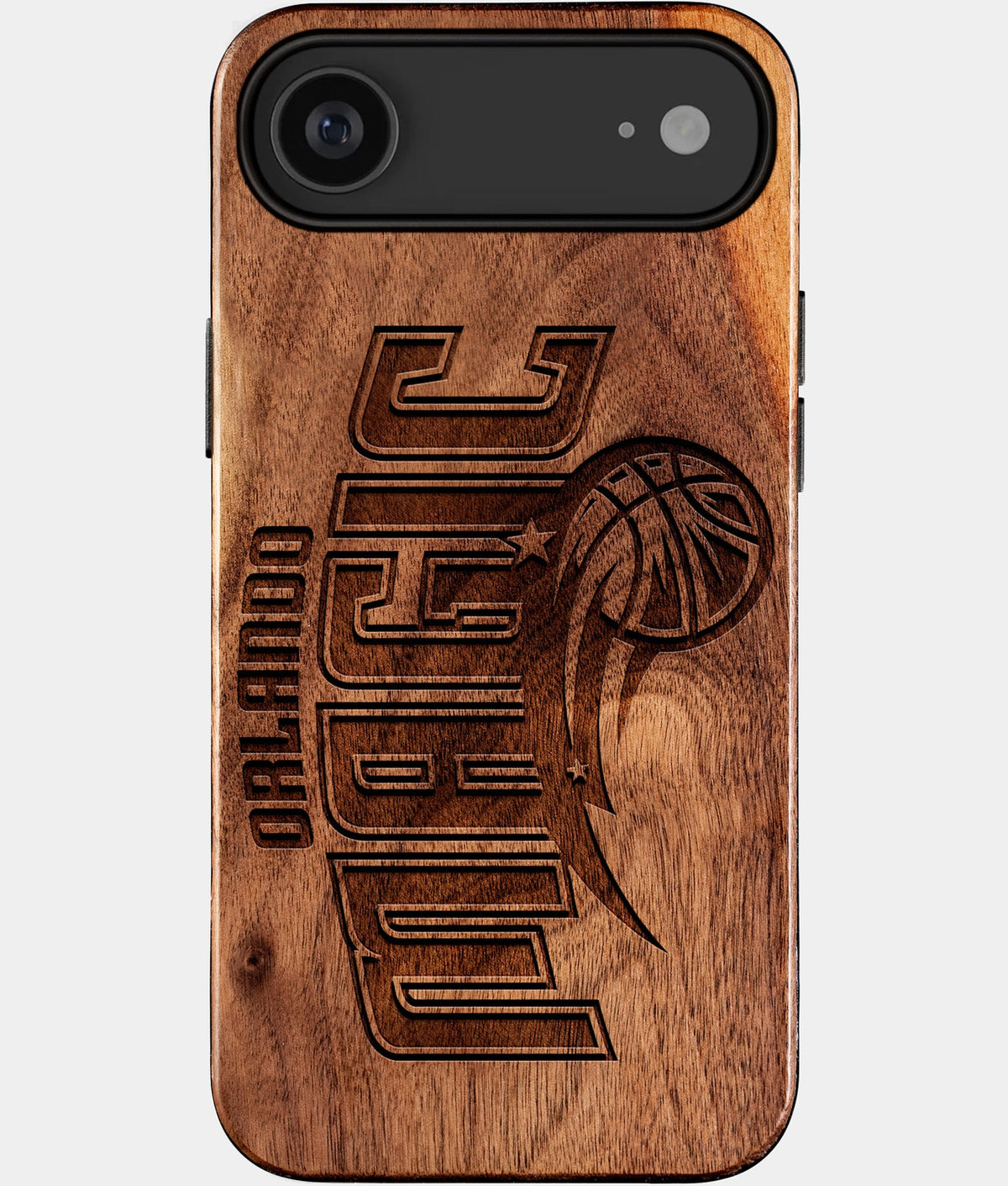 Eco-friendly Orlando Magic iPhone 17 Air Case - Carved Wood Custom Orlando Magic Gift For Him - Monogrammed Personalized iPhone 17 Air Cover By Aldergrove & Oak