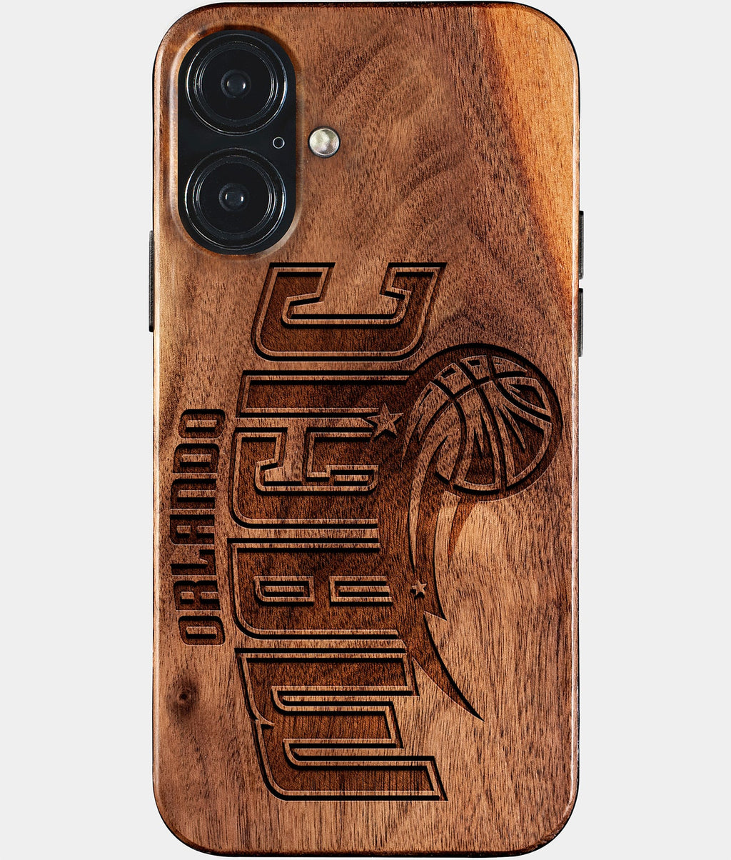 Eco-friendly Orlando Magic iPhone 17 Case - Carved Wood Custom Orlando Magic Gift For Him - Monogrammed Personalized iPhone 17 Cover By Aldergrove & Oak