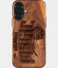 Eco-friendly Orlando Magic iPhone 17 Case - Carved Wood Custom Orlando Magic Gift For Him - Monogrammed Personalized iPhone 17 Cover By Aldergrove & Oak