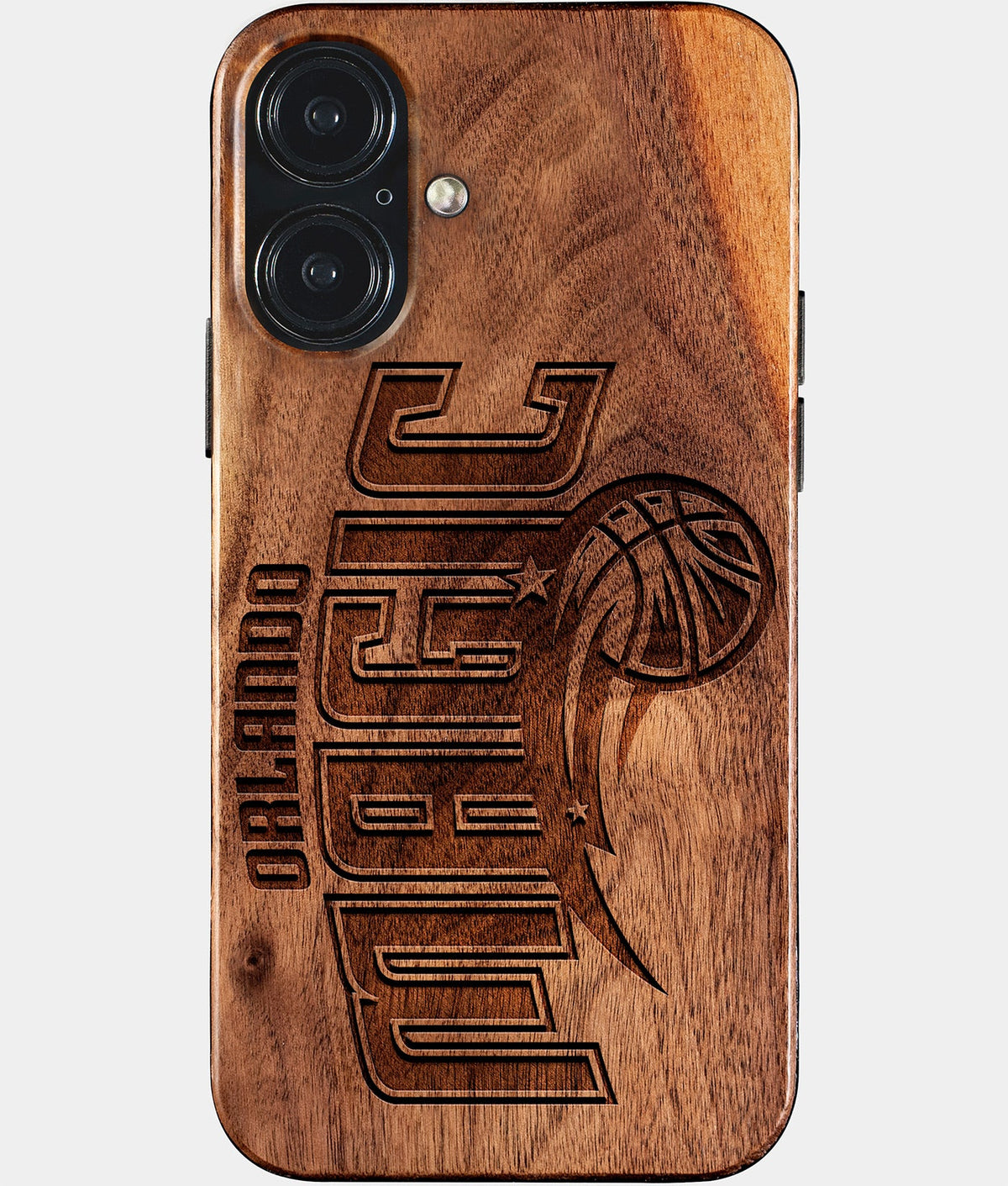 Eco-friendly Orlando Magic iPhone 17 Case - Carved Wood Custom Orlando Magic Gift For Him - Monogrammed Personalized iPhone 17 Cover By Aldergrove & Oak