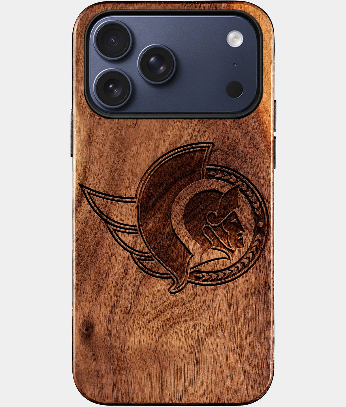 Eco-friendly Ottawa Senators iPhone 17 Pro Case - Carved Wood Custom Ottawa Senators Gift For Him - Monogrammed Personalized iPhone 17 Pro Cover By Aldergrove & Oak