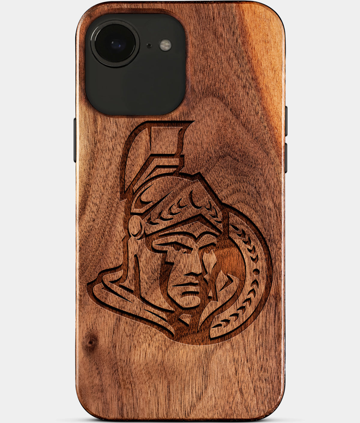 Eco-friendly Ottawa Senators iPhone 17e Case - Carved Wood Custom Ottawa Senators Gift For Him - Monogrammed Personalized iPhone 17e Cover By Aldergrove & Oak