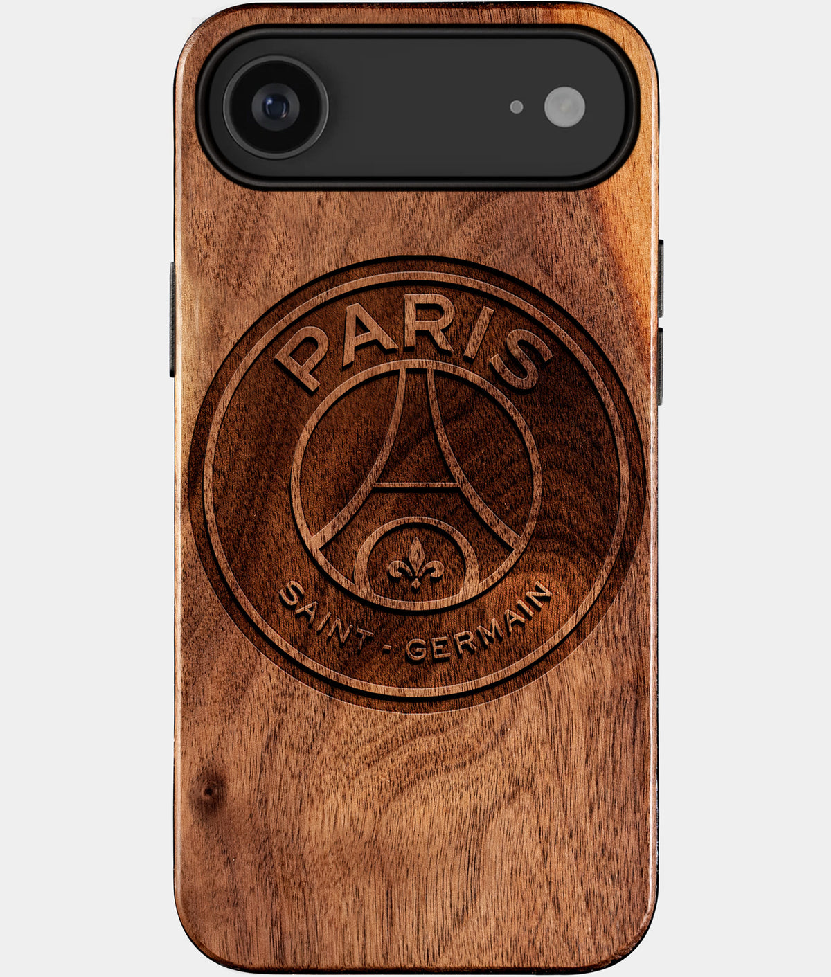 Eco-friendly Paris Saint Germain iPhone 17 Air Case - Carved Wood Custom Paris Saint Germain Gift For Him - Monogrammed Personalized iPhone 17 Air Cover By Aldergrove & Oak