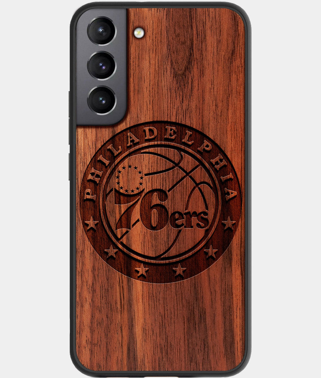 Best Wood Philadelphia 76Ers Samsung Galaxy S23 Case - Custom Engraved Cover - Aldergrove & Oak
