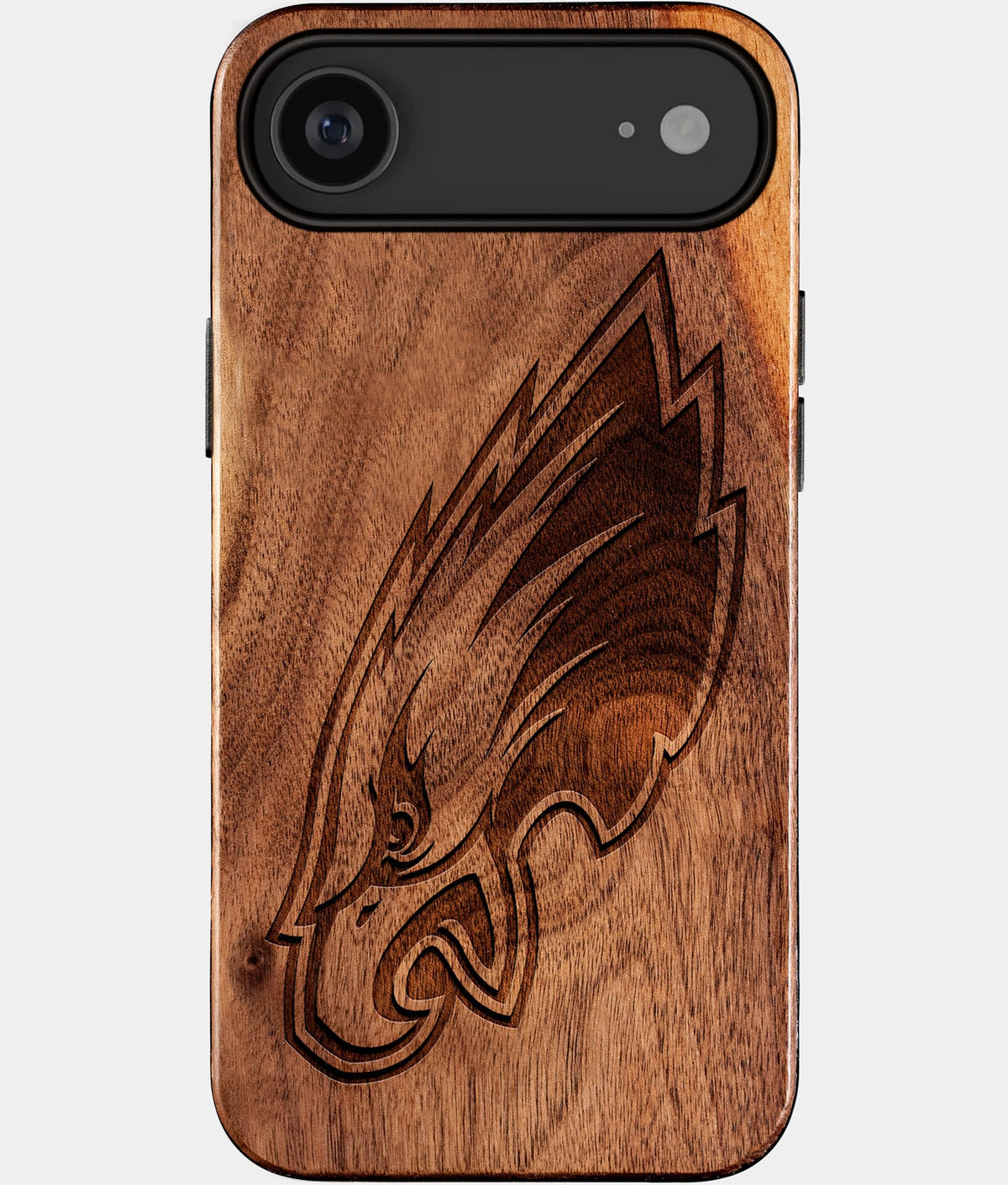 Eco-friendly Philadelphia Eagles iPhone 17 Air Case - Carved Wood Custom Philadelphia Eagles Gift For Him - Monogrammed Personalized iPhone 17 Air Cover By Aldergrove & Oak