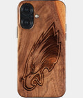 Eco-friendly Philadelphia Eagles iPhone 17 Case - Carved Wood Custom Philadelphia Eagles Gift For Him - Monogrammed Personalized iPhone 17 Cover By Aldergrove & Oak
