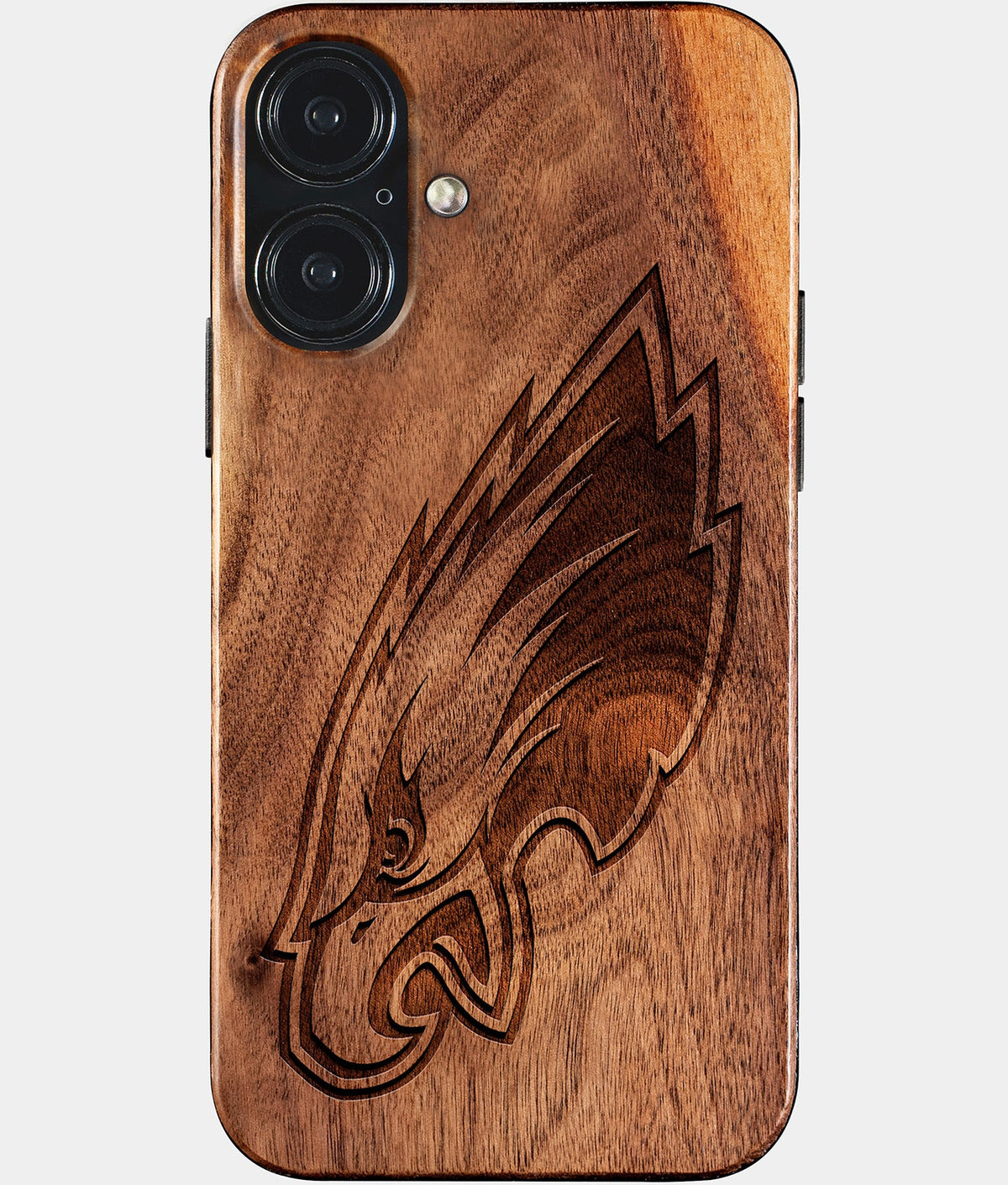 Eco-friendly Philadelphia Eagles iPhone 17 Case - Carved Wood Custom Philadelphia Eagles Gift For Him - Monogrammed Personalized iPhone 17 Cover By Aldergrove & Oak