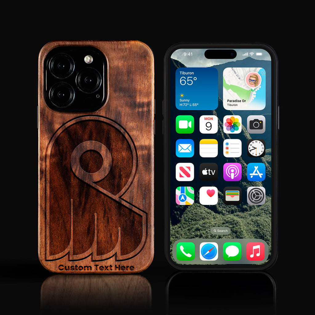 Custom Philadelphia Flyers iPhone 16/16 Pro/16 Pro Max/16 Plus Case - Carved Wood Flyers Cover