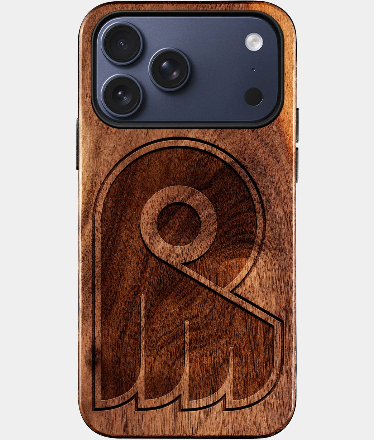 Custom Philadelphia Flyers iPhone 17/17 Pro/17 Pro Max/17 Air Case - Wood Flyers Cover - Eco-friendly Philadelphia Flyers iPhone 17 Case - Carved Wood Custom Philadelphia Flyers Gift For Him - Monogrammed Personalized iPhone 17 Cover By Aldergrove & Oak