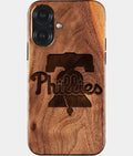 Eco-friendly Philadelphia Phillies iPhone 17 Case - Carved Wood Custom Philadelphia Phillies Gift For Him - Monogrammed Personalized iPhone 17 Cover By Aldergrove & Oak
