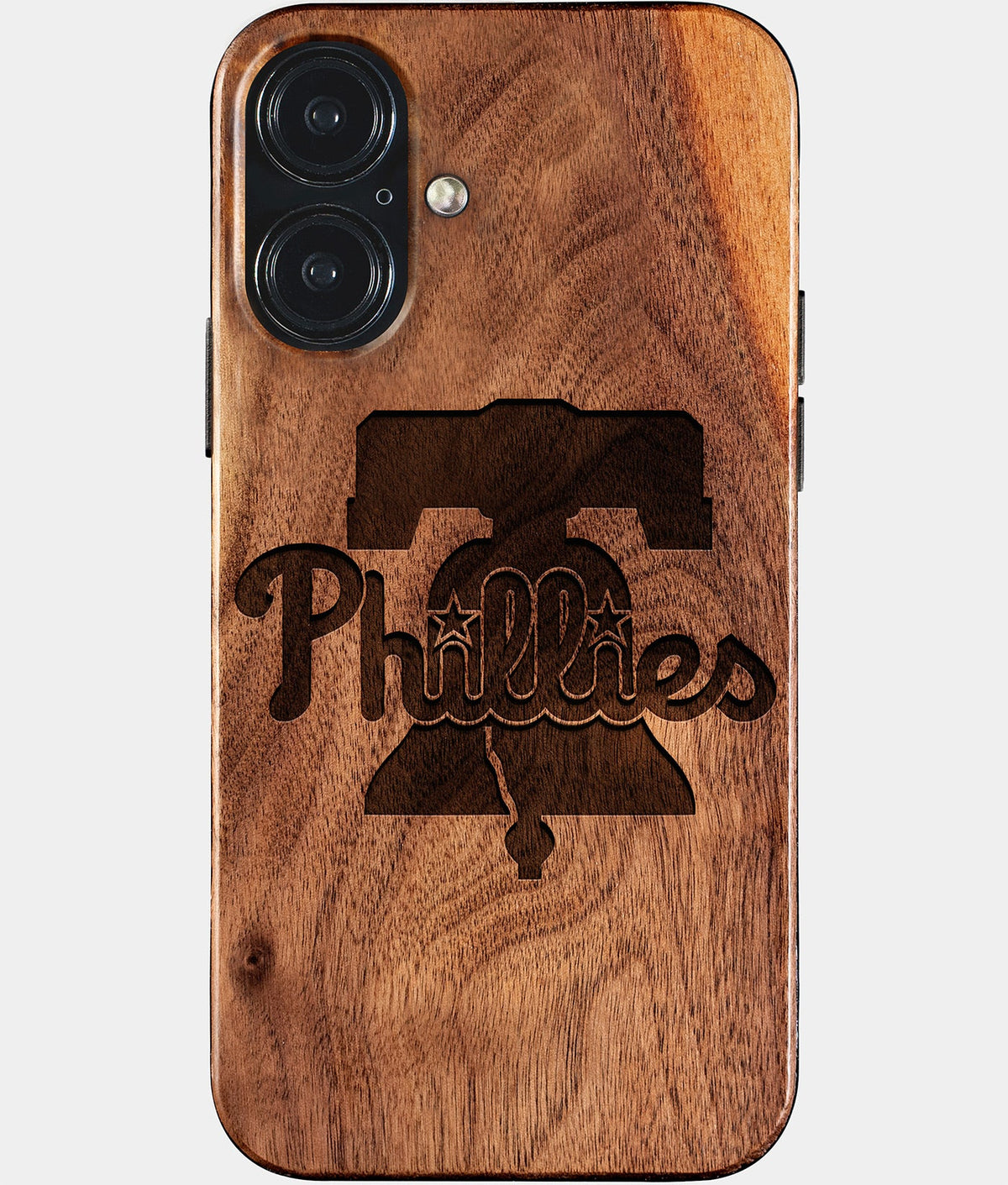 Eco-friendly Philadelphia Phillies iPhone 17 Case - Carved Wood Custom Philadelphia Phillies Gift For Him - Monogrammed Personalized iPhone 17 Cover By Aldergrove & Oak