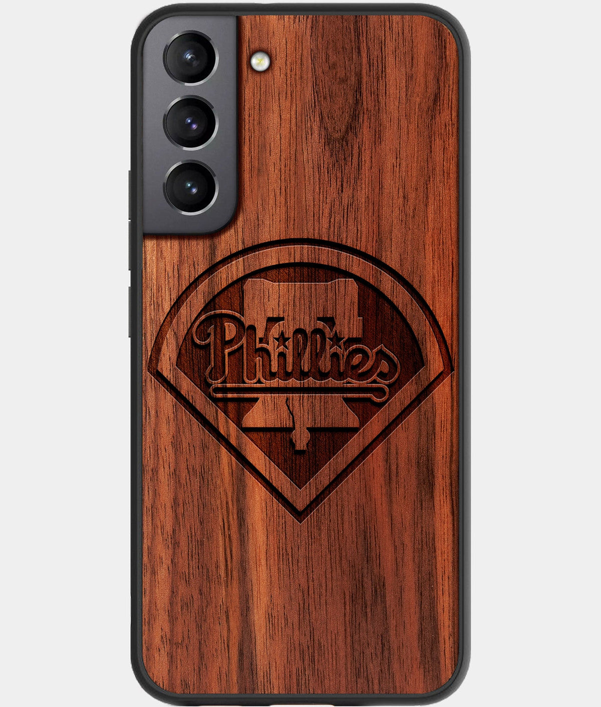 Best Wood Philadelphia Phillies Samsung Galaxy S23 Case - Custom Engraved Cover - Aldergrove & Oak