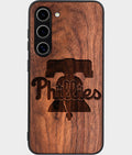 Best Wood Philadelphia Phillies Samsung Galaxy S24 Case - Custom Engraved Cover - Aldergrove & Oak