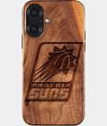 Eco-friendly Phoenix Suns iPhone 17 Case - Carved Wood Custom Phoenix Suns Gift For Him - Monogrammed Personalized iPhone 17 Cover By Aldergrove & Oak