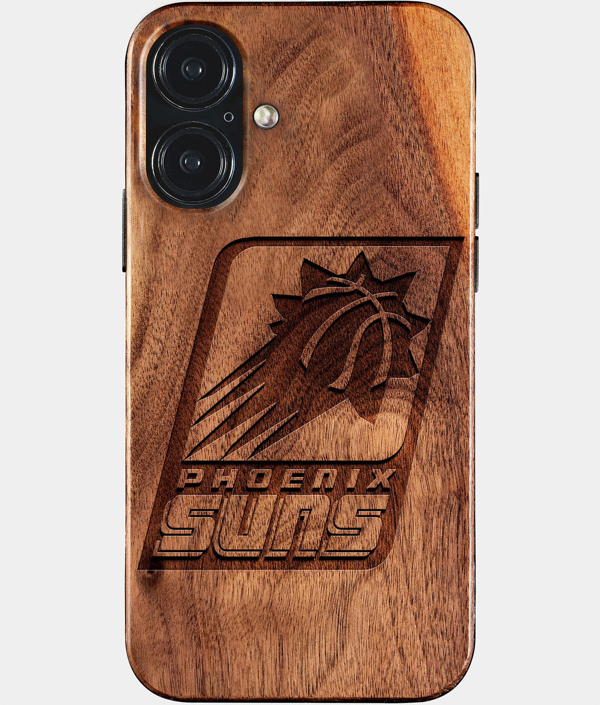 Eco-friendly Phoenix Suns iPhone 17 Case - Carved Wood Custom Phoenix Suns Gift For Him - Monogrammed Personalized iPhone 17 Cover By Aldergrove & Oak