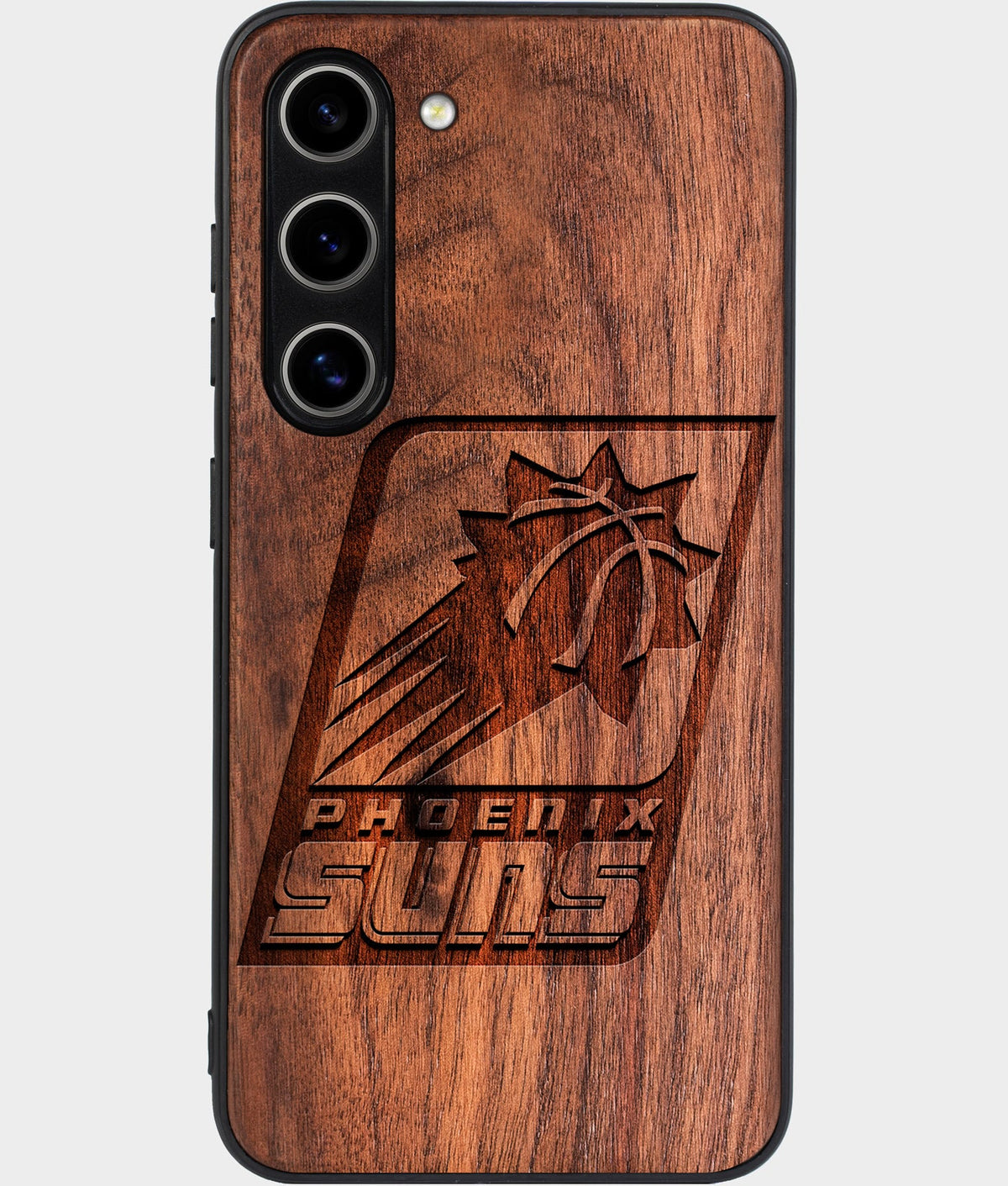 Best Wood Phoenix Suns Galaxy S26 Case - Custom Engraved Cover - Aldergrove & Oak