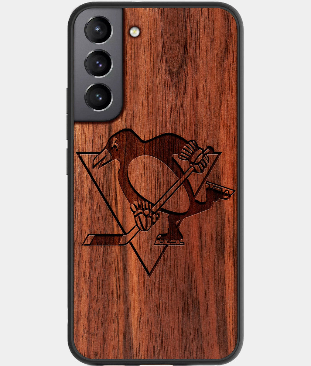 Best Wood Pittsburgh Penguins Galaxy S23 Case - Custom Engraved Cover - Aldergrove & Oak