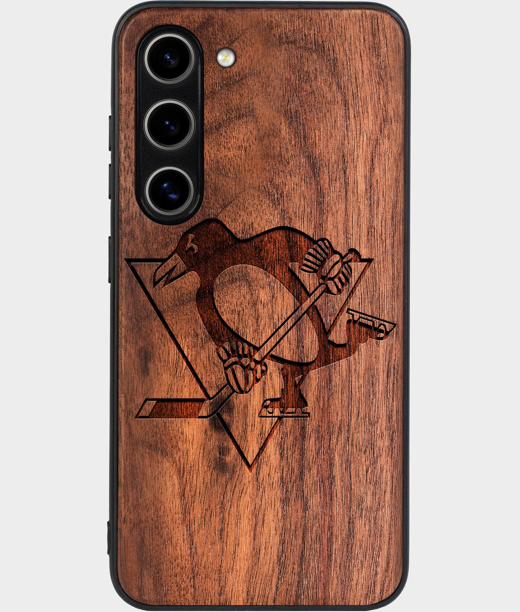 Best Wood Pittsburgh Penguins Samsung Galaxy S26 Case - Custom Engraved Cover - Aldergrove & Oak