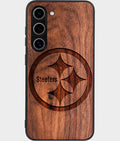 Best Wood Pittsburgh Steelers Samsung Galaxy S24 Case - Custom Engraved Cover - Aldergrove & Oak