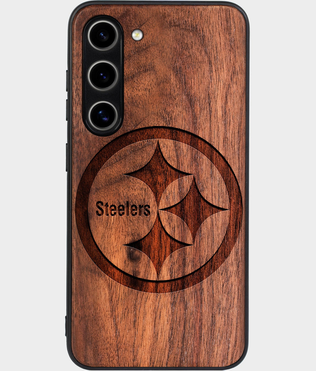 Best Wood Pittsburgh Steelers Galaxy S25 Case - Custom Engraved Cover - Aldergrove & Oak
