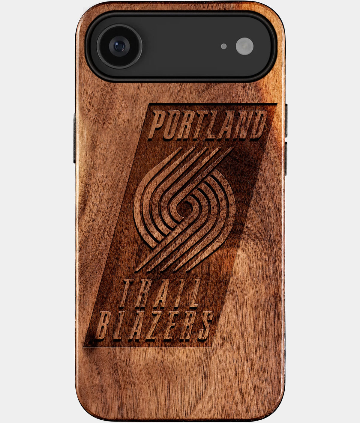 Eco-friendly Portland Trail Blazers iPhone 17 Air Case - Carved Wood Custom Portland Trail Blazers Gift For Him - Monogrammed Personalized iPhone 17 Air Cover By Aldergrove & Oak