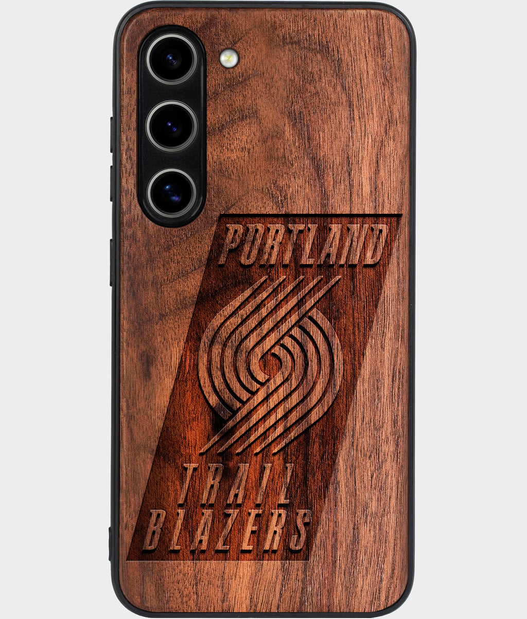 Best Wood Portland Trail Blazers Galaxy S25 Case - Custom Engraved Cover - Aldergrove & Oak