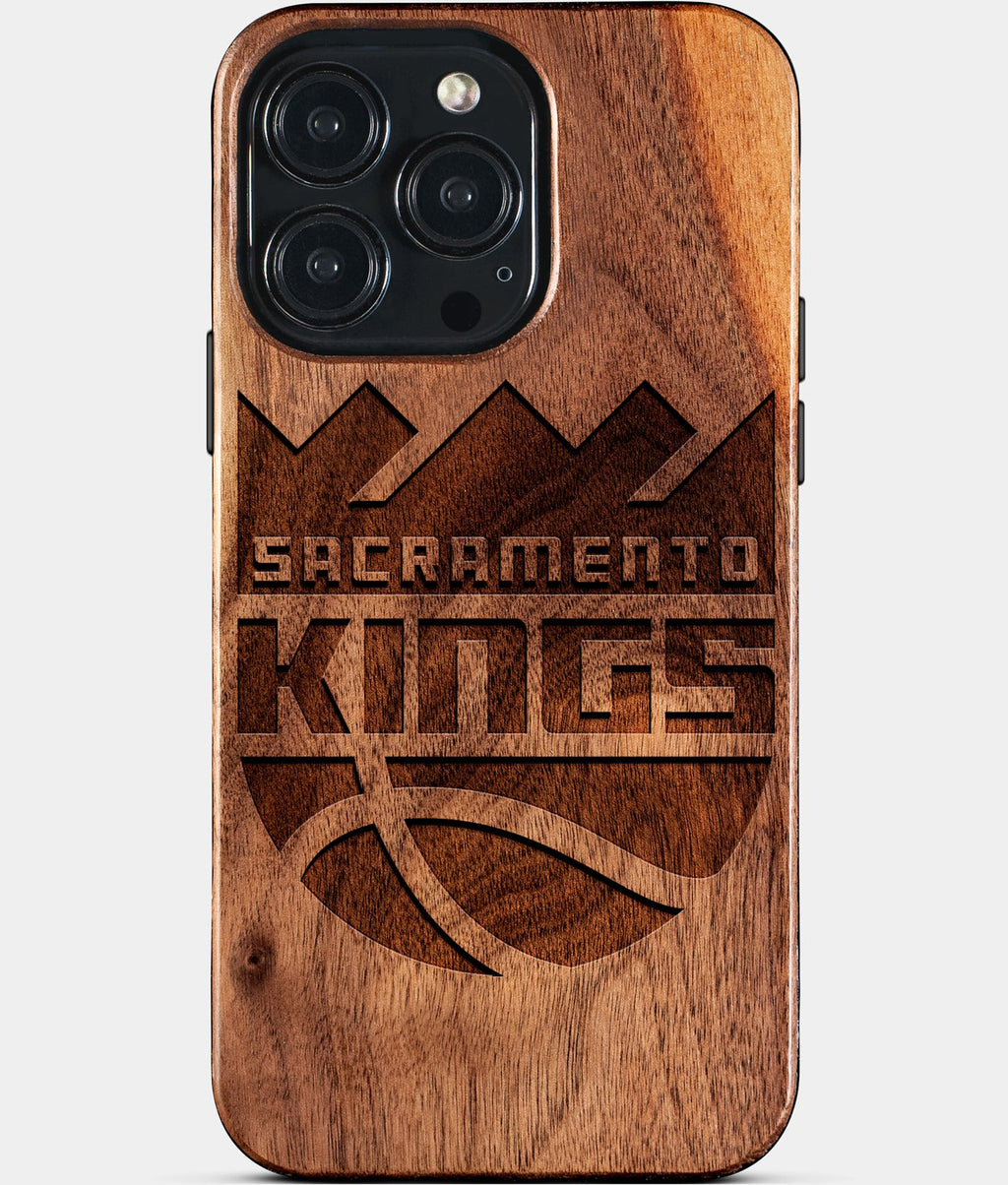 Custom Sacramento Kings iPhone 15/15 Pro/15 Pro Max/15 Plus Case - Wood Kings Cover - Eco-friendly Sacramento Kings iPhone 15 Case - Carved Wood Custom Sacramento Kings Gift For Him - Monogrammed Personalized iPhone 15 Cover By Aldergrove & Oak