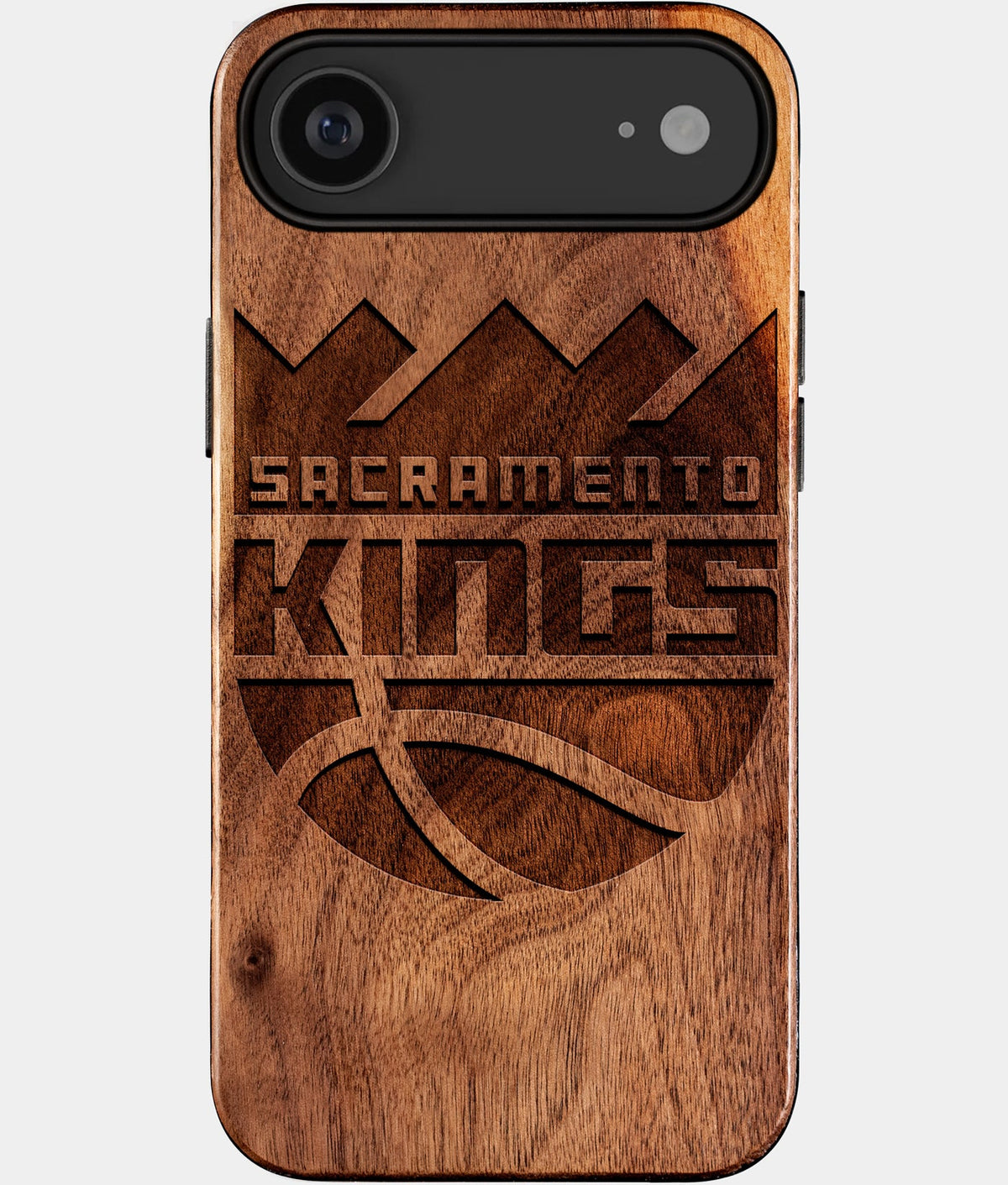 Eco-friendly Sacramento Kings iPhone 17 Air Case - Carved Wood Custom Sacramento Kings Gift For Him - Monogrammed Personalized iPhone 17 Air Cover By Aldergrove & Oak