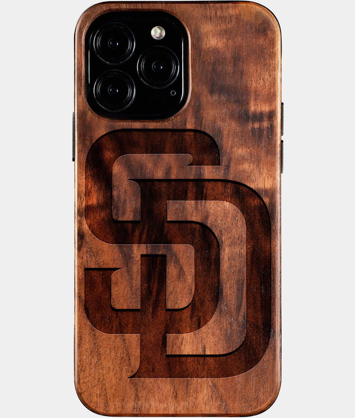 Custom San Diego Padres iPhone 16/16 Pro/16 Pro Max/16 Plus Case - Wood Padres Cover - Eco-friendly San Diego Padres iPhone 16 Case - Carved Wood Custom San Diego Padres Gift For Him - Monogrammed Personalized iPhone 16 Cover By Aldergrove & Oak