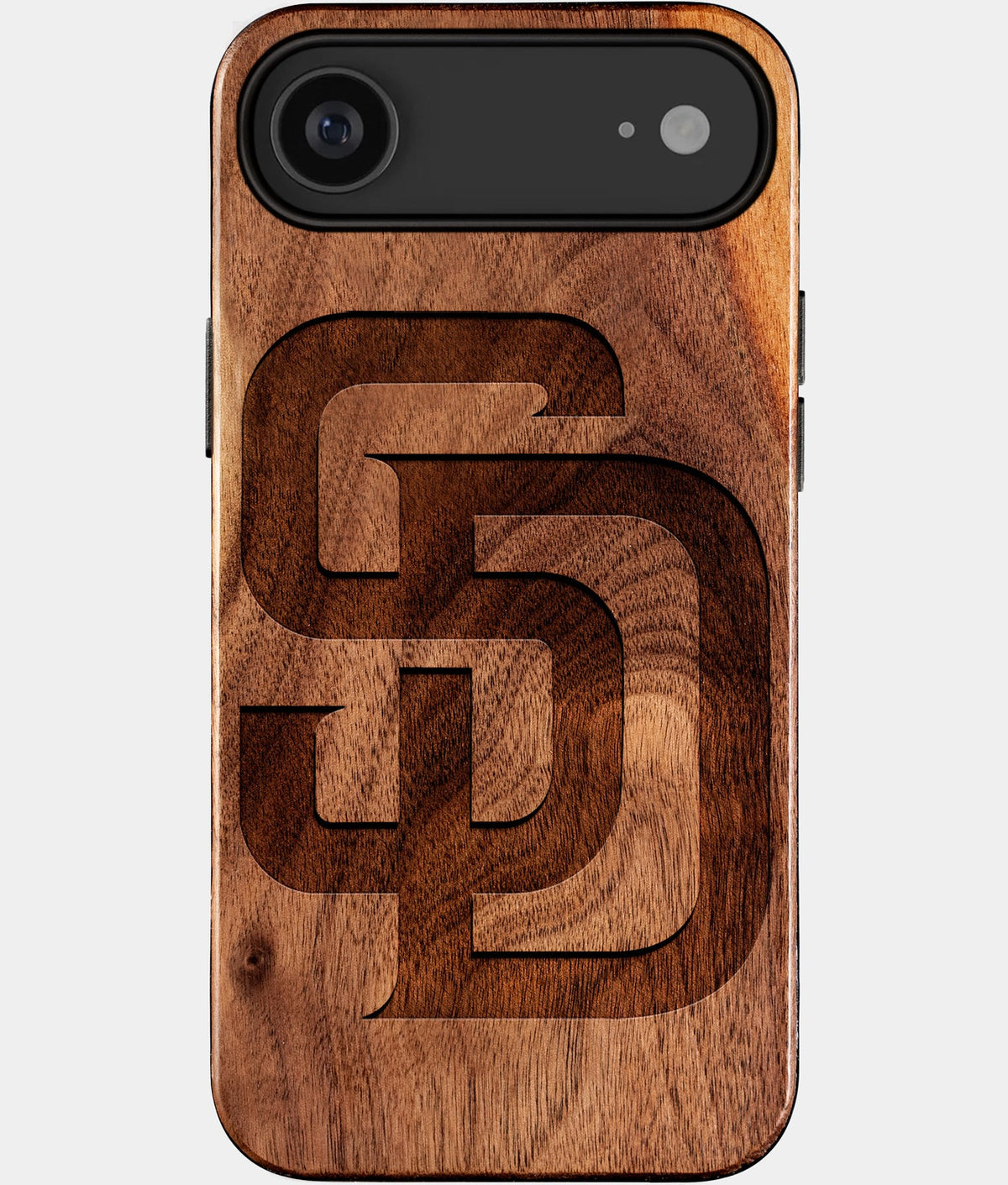 Eco-friendly San Diego Padres iPhone 17 Air Case - Carved Wood Custom San Diego Padres Gift For Him - Monogrammed Personalized iPhone 17 Air Cover By Aldergrove & Oak