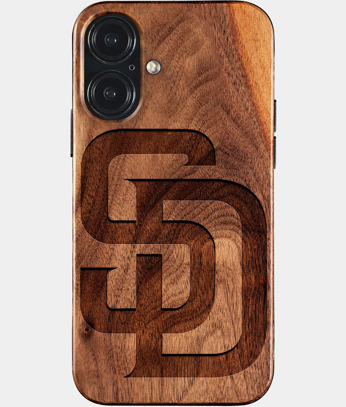 Eco-friendly San Diego Padres iPhone 17 Case - Carved Wood Custom San Diego Padres Gift For Him - Monogrammed Personalized iPhone 17 Cover By Aldergrove & Oak