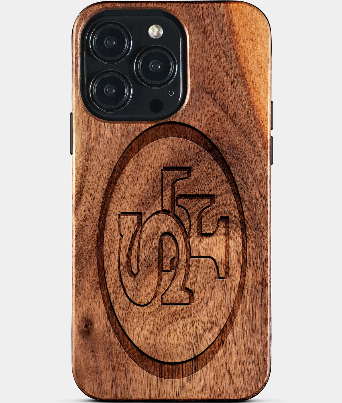 Custom San Francisco 49ers iPhone 15/15 Pro/15 Pro Max/15 Plus Case - Wood 49ers Cover - Eco-friendly San Francisco 49Ers iPhone 15 Case - Carved Wood Custom San Francisco 49Ers Gift For Him - Monogrammed Personalized iPhone 15 Cover By Aldergrove & Oak