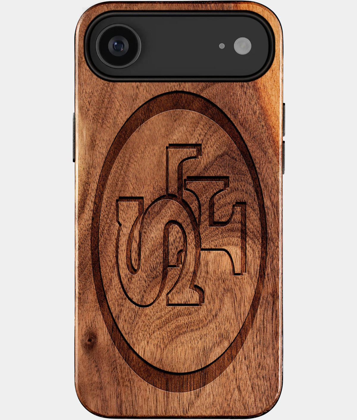 Eco-friendly San Francisco 49Ers iPhone 17 Air Case - Carved Wood Custom San Francisco 49Ers Gift For Him - Monogrammed Personalized iPhone 17 Air Cover By Aldergrove & Oak