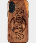 Eco-friendly San Francisco Giants iPhone 17 Case - Carved Wood Custom San Francisco Giants Gift For Him - Monogrammed Personalized iPhone 17 Cover By Aldergrove & Oak
