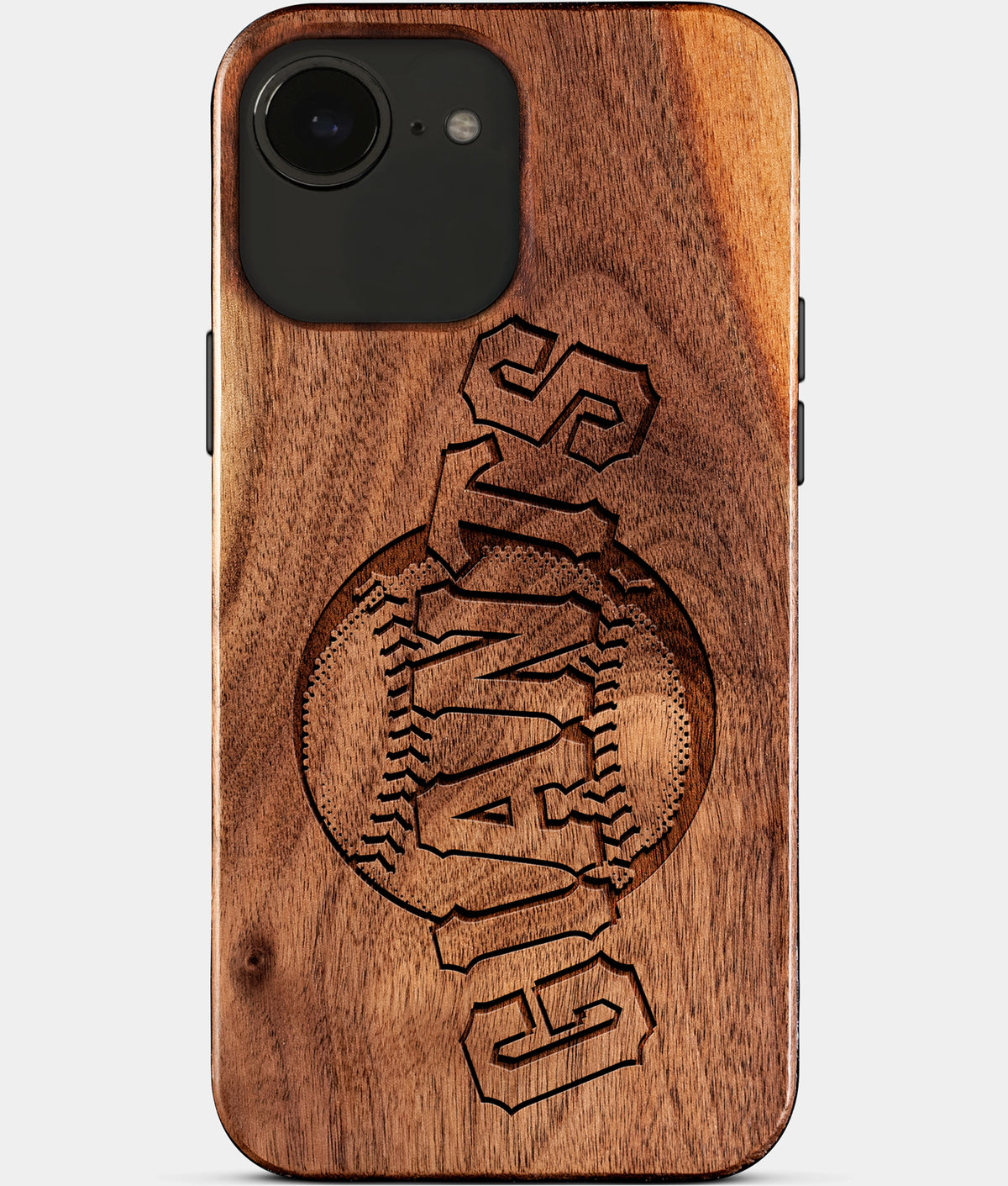 Eco-friendly San Francisco Giants iPhone 17e Case - Carved Wood Custom San Francisco Giants Gift For Him - Monogrammed Personalized iPhone 17e Cover By Aldergrove & Oak