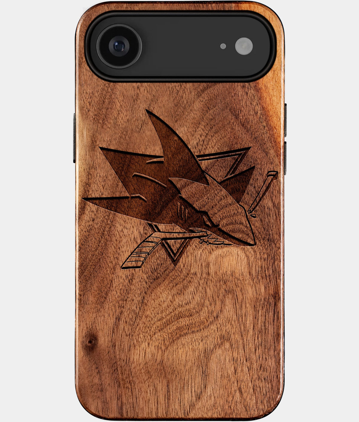 Eco-friendly San Jose Sharks iPhone 17 Air Case - Carved Wood Custom San Jose Sharks Gift For Him - Monogrammed Personalized iPhone 17 Air Cover By Aldergrove & Oak