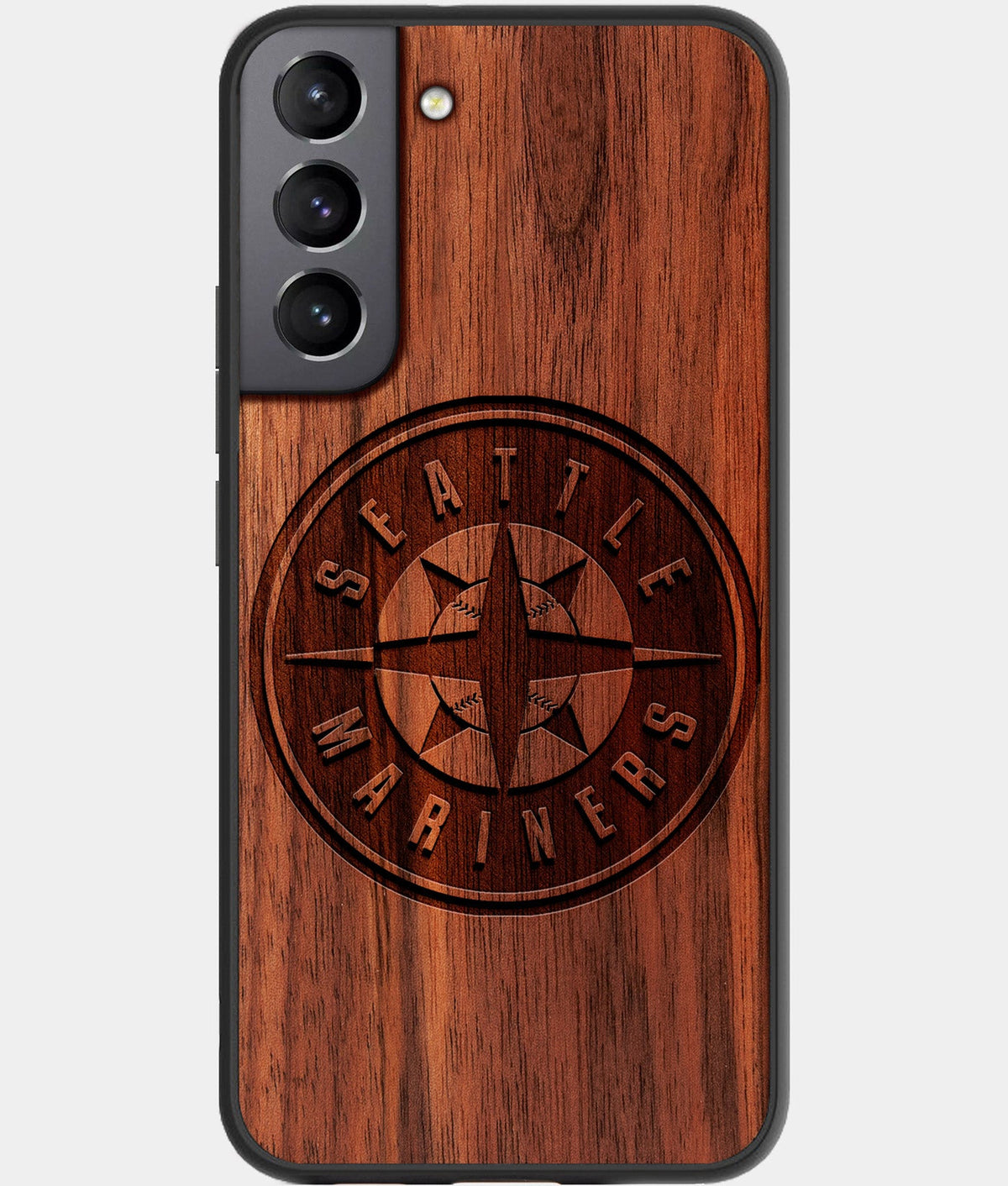 Best Wood Seattle Mariners Samsung Galaxy S23 Case - Custom Engraved Cover - Aldergrove & Oak