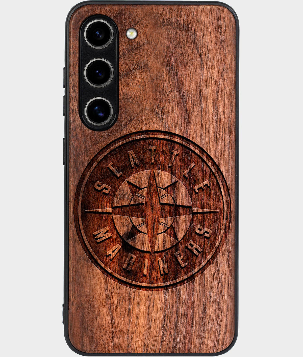 Best Wood Seattle Mariners Samsung Galaxy S24 Case - Custom Engraved Cover - Aldergrove & Oak