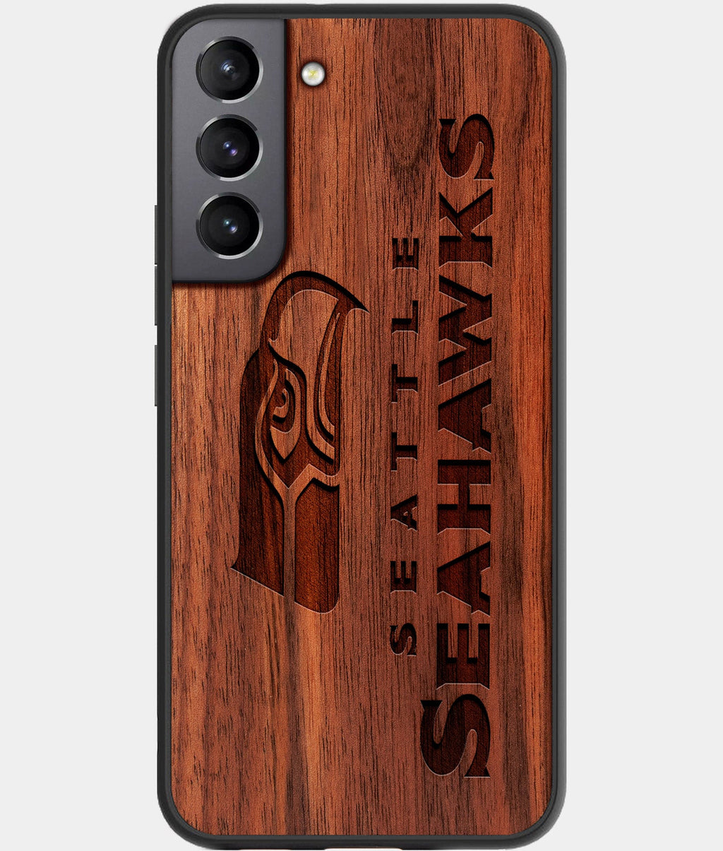 Best Wood Seattle Seahawks Samsung Galaxy S23 Case - Custom Engraved Cover - Aldergrove & Oak