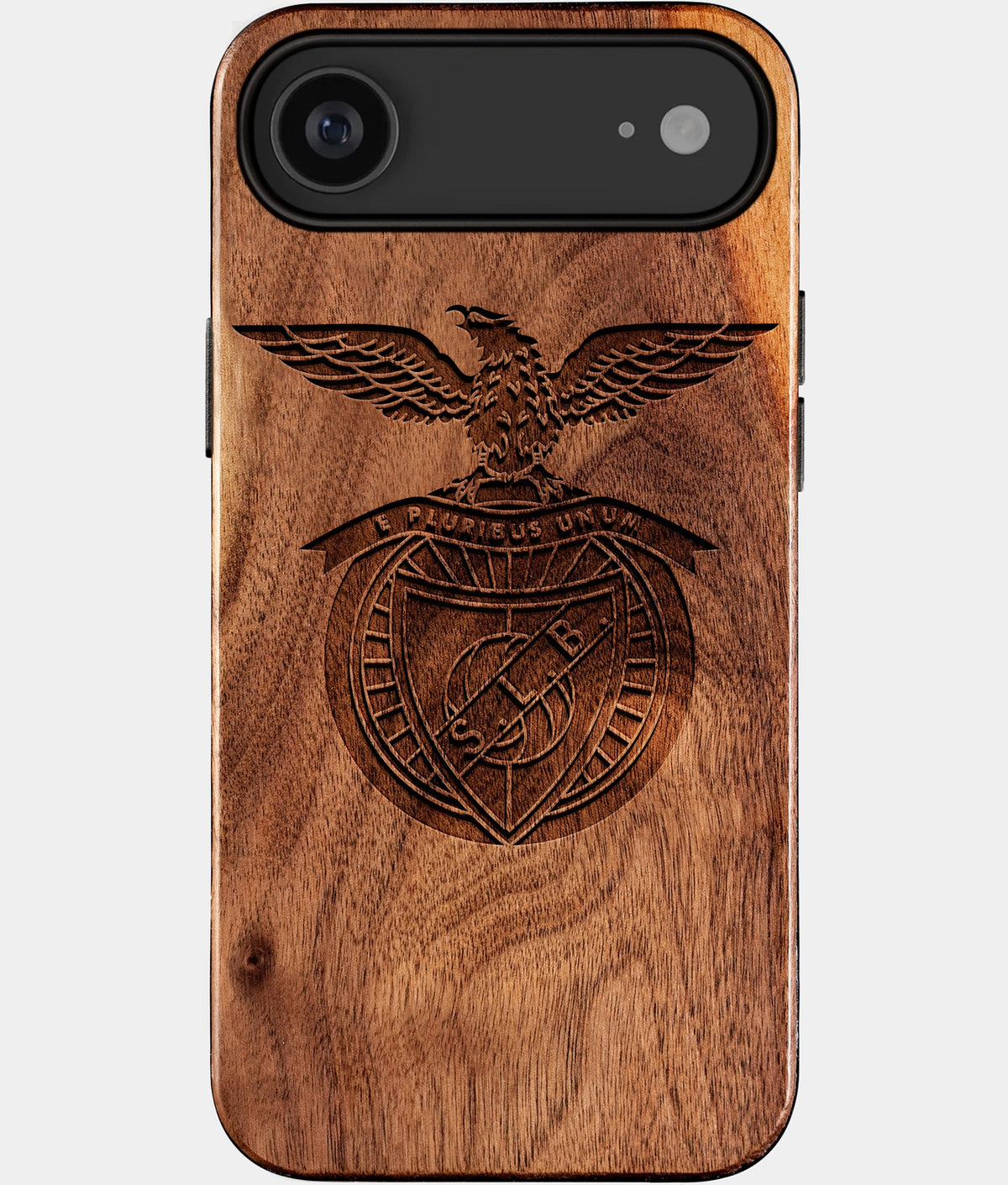 Eco-friendly Sl Benfica iPhone 17 Air Case - Carved Wood Custom Sl Benfica Gift For Him - Monogrammed Personalized iPhone 17 Air Cover By Aldergrove & Oak
