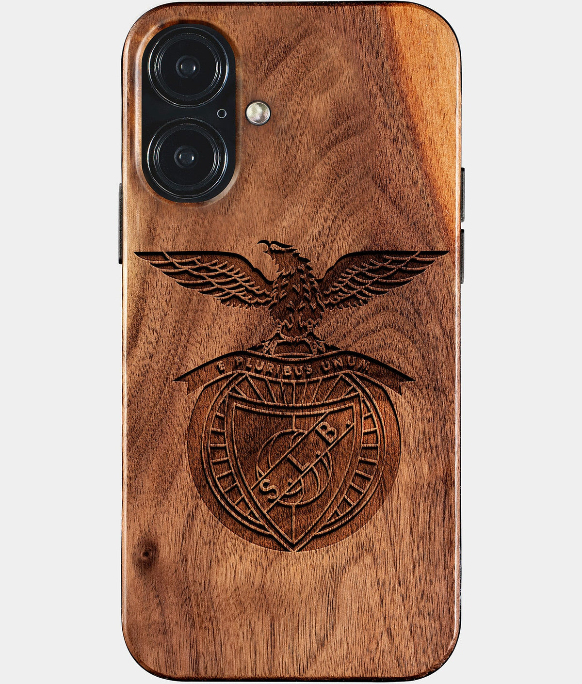 Eco-friendly Sl Benfica iPhone 17 Case - Carved Wood Custom Sl Benfica Gift For Him - Monogrammed Personalized iPhone 17 Cover By Aldergrove & Oak